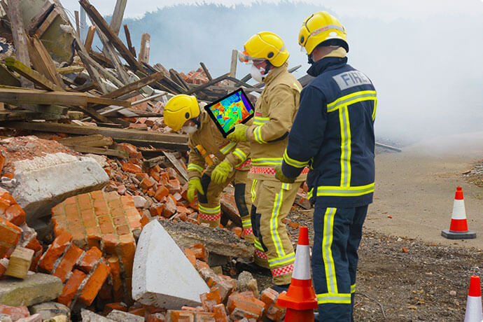 security search and rescue debris ir pad infrared